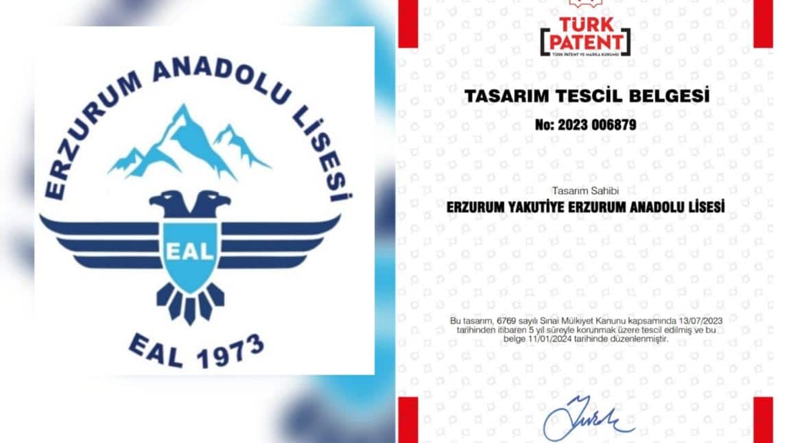 Okulumuz Türk patent kurumu tarafından tasarım tescil belgesi aldı.